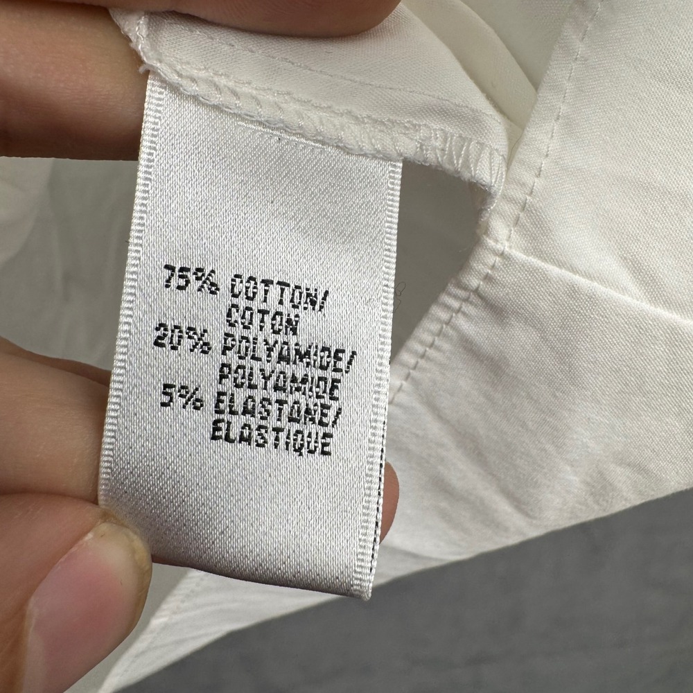 Lafayette 148 New York Crisp White Button Down Shirt - Picture 6 of 7